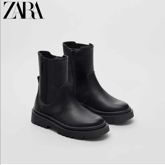 Zara Shoes Zara Lug Sole Stretch Ankle Boots Poshmark